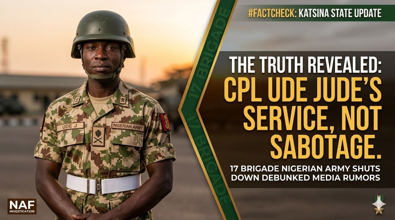 Army debunks claims on death of Corporal Ude Jude, orders full investigation