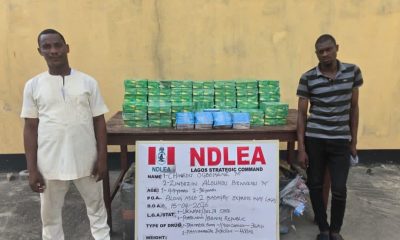 NDLEA intercepts cocaine in food flasks, cannabis in cement trailer