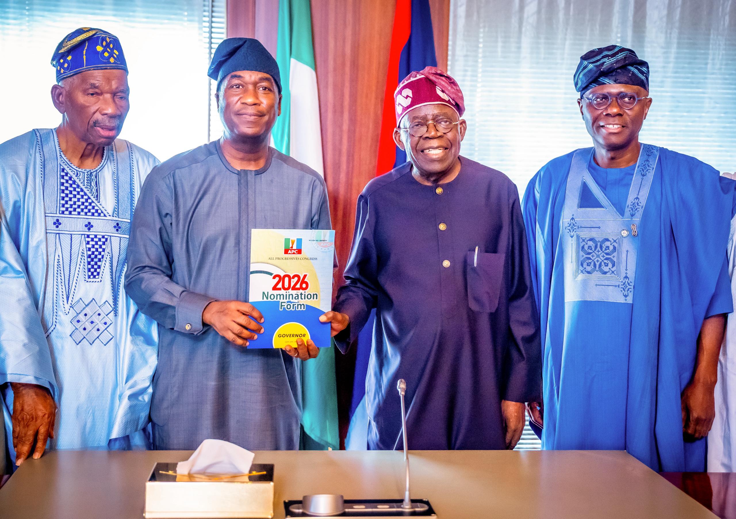 Tinubu backs Hamzat   as Lagos APC leaders rally behind consensus candidate