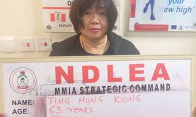 NDLEA arrests 63-year-old Chinese woman with 31kg synthetic cannabis