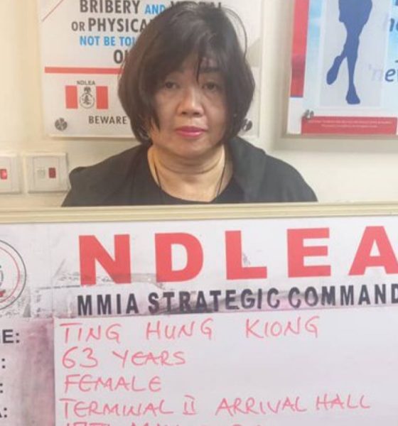 NDLEA arrests 63-year-old Chinese woman with 31kg synthetic cannabis