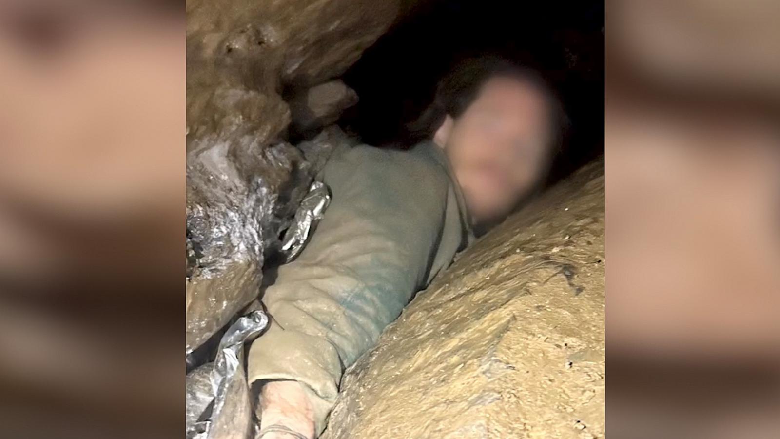 Man rescued after six-hour ordeal trapped inside narrow cave crevice