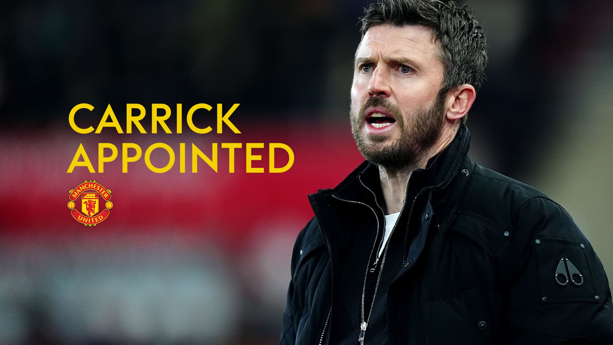 Michael Carrick confirmed As Manchester United new manager