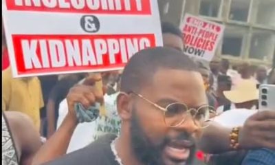 Falz joins June 12 protest in Lagos, decries insecurity, economic hardship