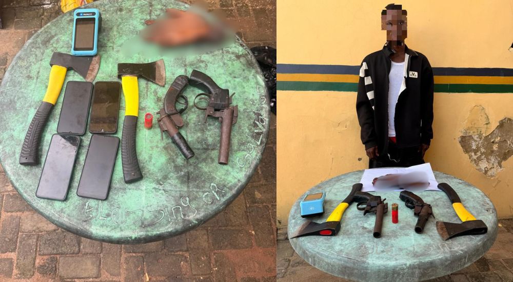21-year-old arrested with suspected human hand, weapons in Lagos