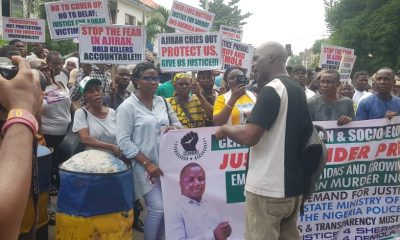 Civil rights advocates, Ajiran Community storms Lagos CP office, cry for justice