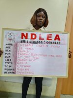 China-bound trader arrested with cocaine as NDLEA records N12.4bn drug bust