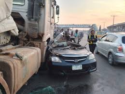 Two Articulated Trucks, Car Collide on Gbagada Expressway as LASTMA Clears Traffic