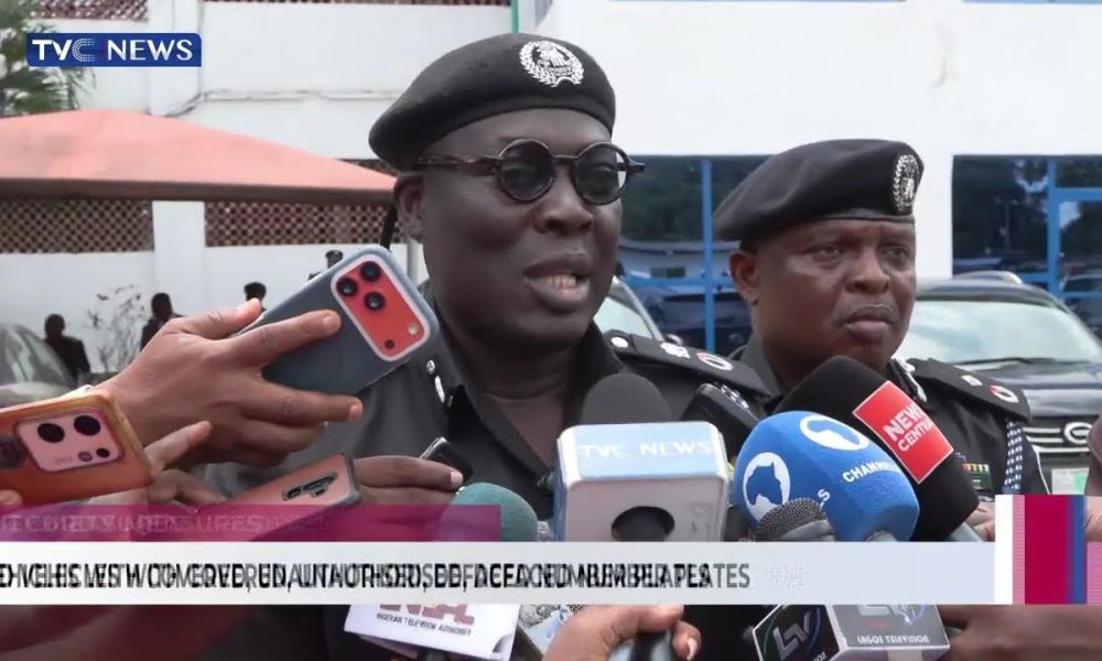 Lagos Police impound over 50 vehicles as crackdown on covered number plates begins