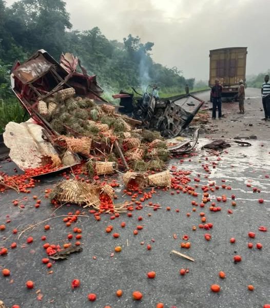 Two killed as truck, bus burst into flames in Ogun Expressway crash