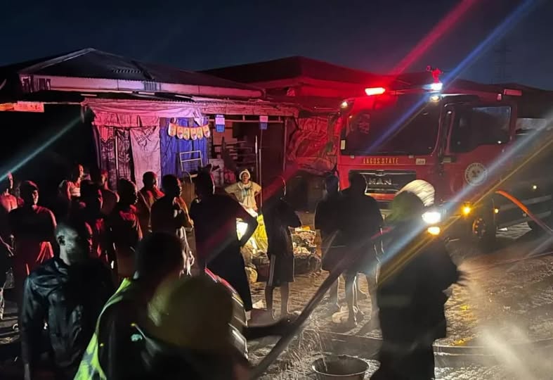 Fire guts shops at Sabo Market in Ikorodu