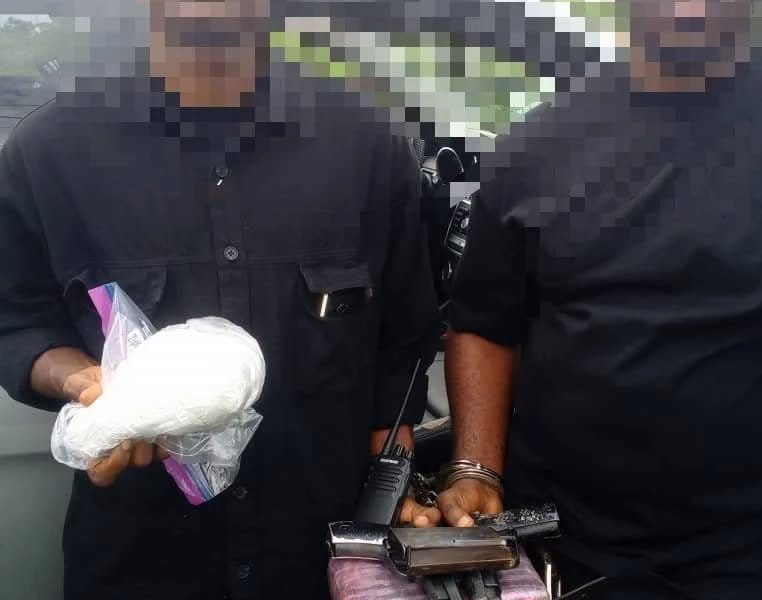 Police arrest two suspects, recover pistols, ammunition and suspected cocaine in Delta Highway operation