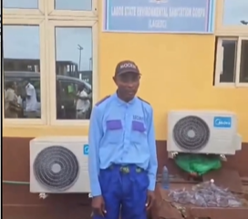 Lagos Taskforce arrests 56-year-old man for dumping refuse in drainage channel [Video]