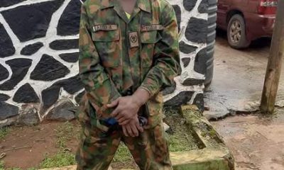 Suspected kidnapper arrested in Ogun wearing allegedly stolen military uniform
