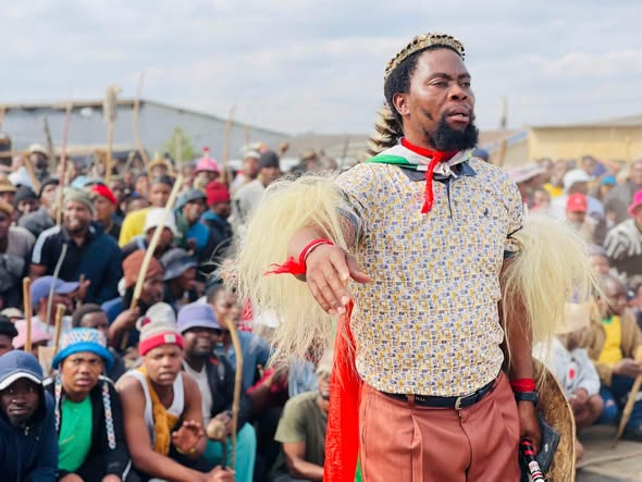 South African activist Nkosikhona Ndabandaba, popularly known as "Phakel'umthakathi