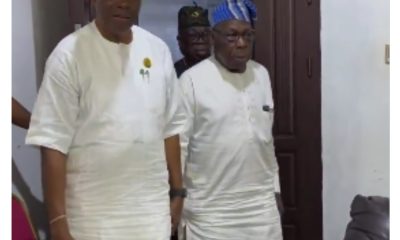 Obasanjo pays surprise visit to Adeleke after Osun re-election victory