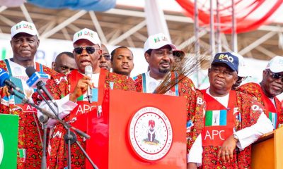 Governorship poll; Akpabio, governors, others storm Osogbo as APC holds final rally