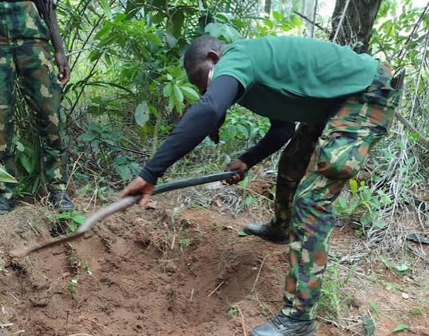 Troops exhume remains of slain community leader in Imo forest