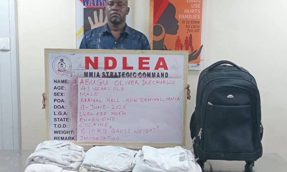 Italy-based businessman excretes 98 cocaine wraps at Enugu Airport — NDLEA