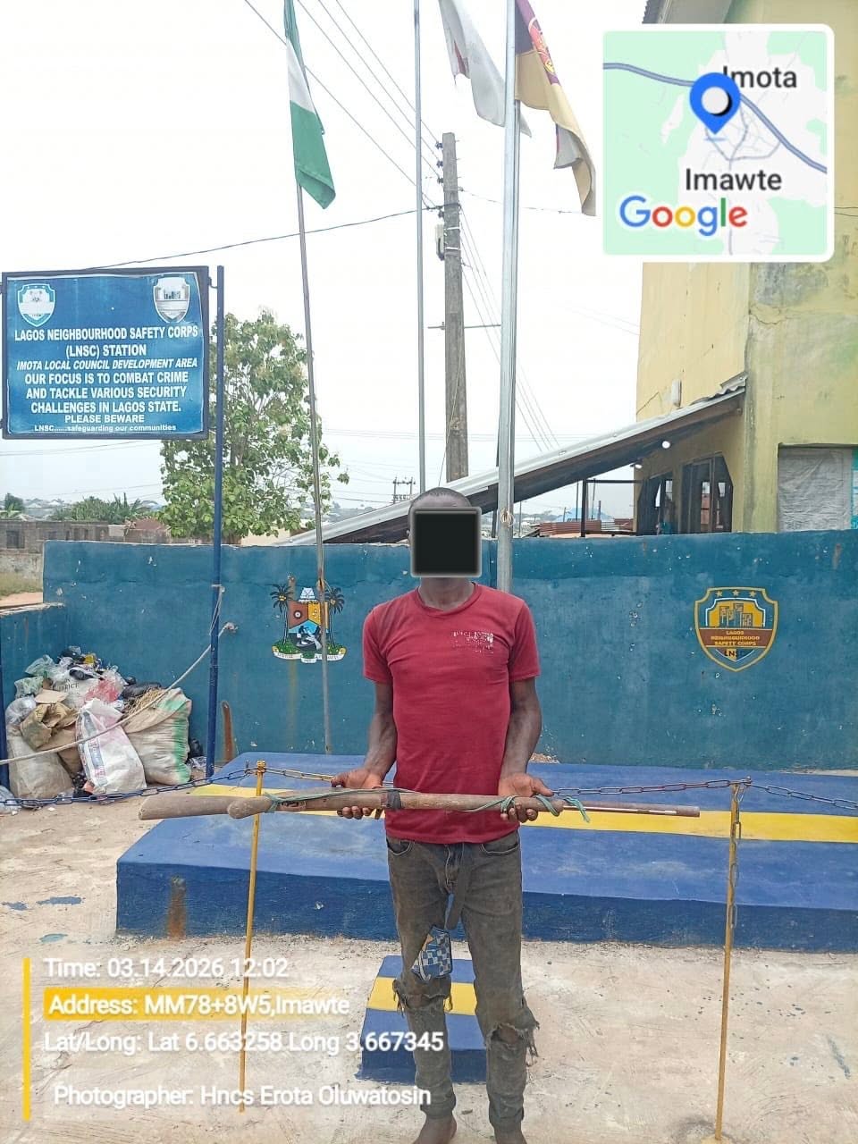 Fake electricity worker busted in Lagos Estate with cutlasses, hammer