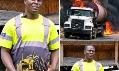 Tanker driver risks life to save lives after truck catches fire
