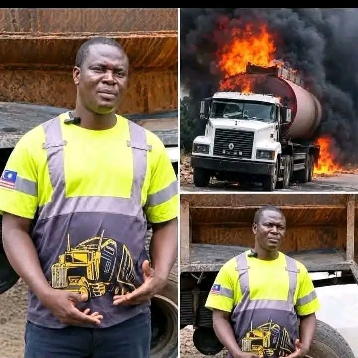 Tanker driver risks life to save lives after truck catches fire