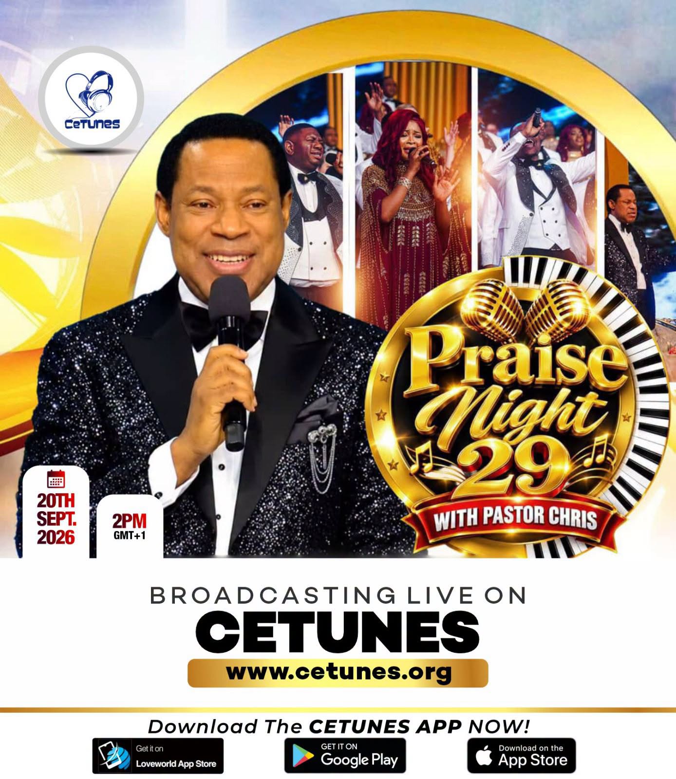 Praise Night with Pastor Chris set to go live today