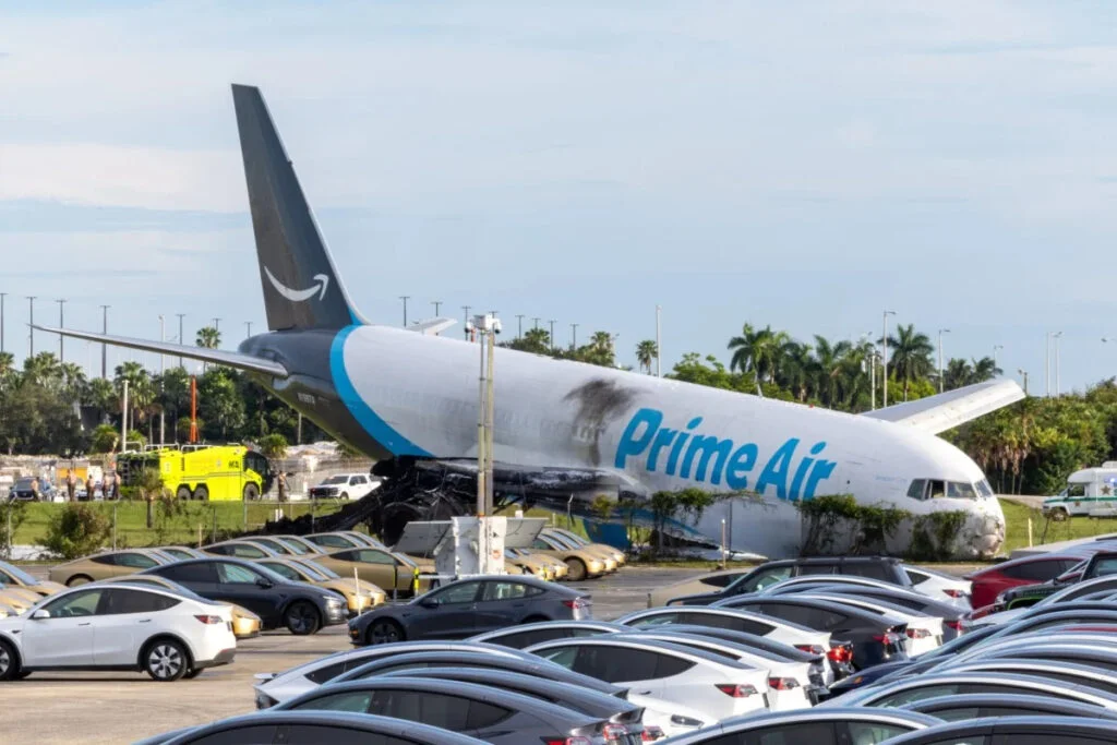 Five killed as Amazon cargo plane crashes after runway overrun in Miami