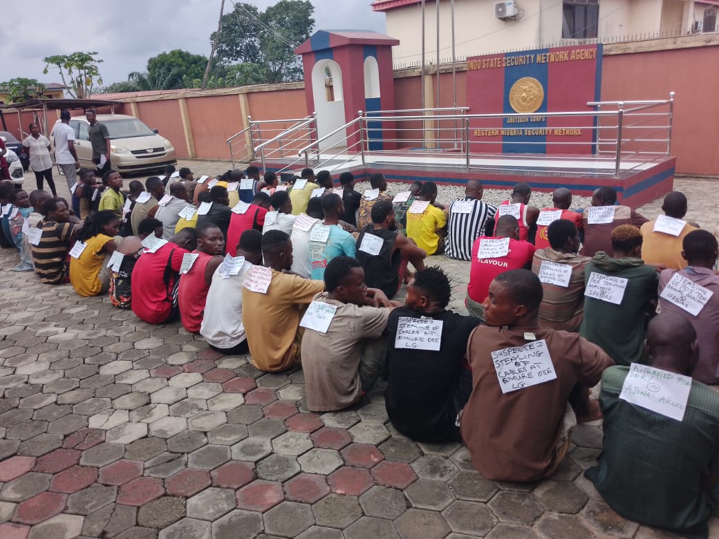 Amotekun's Ondo Sweep Nets 53 Suspects, Exposes Migrant Hideout