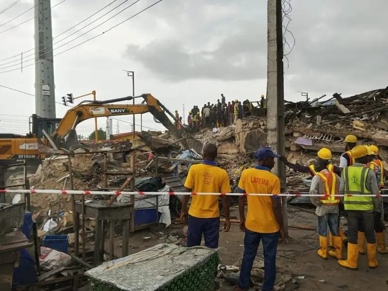 Lagos Building Collapse: One dead, two rescued as questions mount over safety enforcement