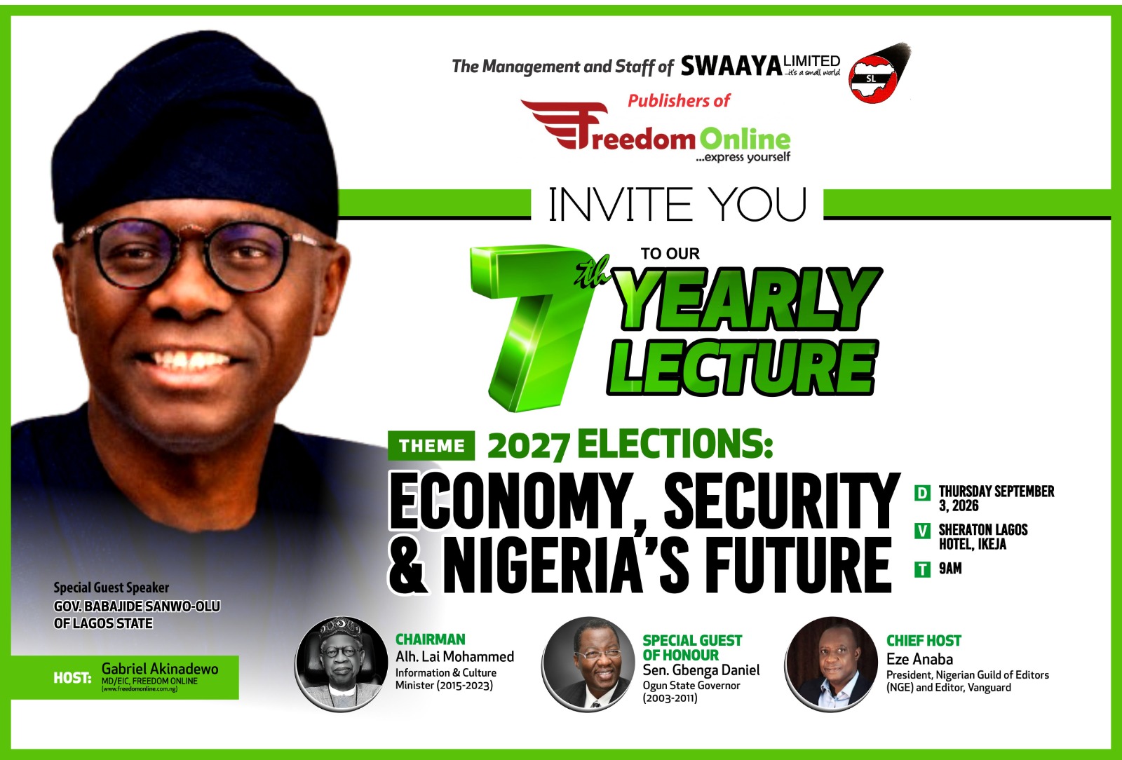 2027 elections, economy, security take centre stage at 7th annual Freedom Online lecture