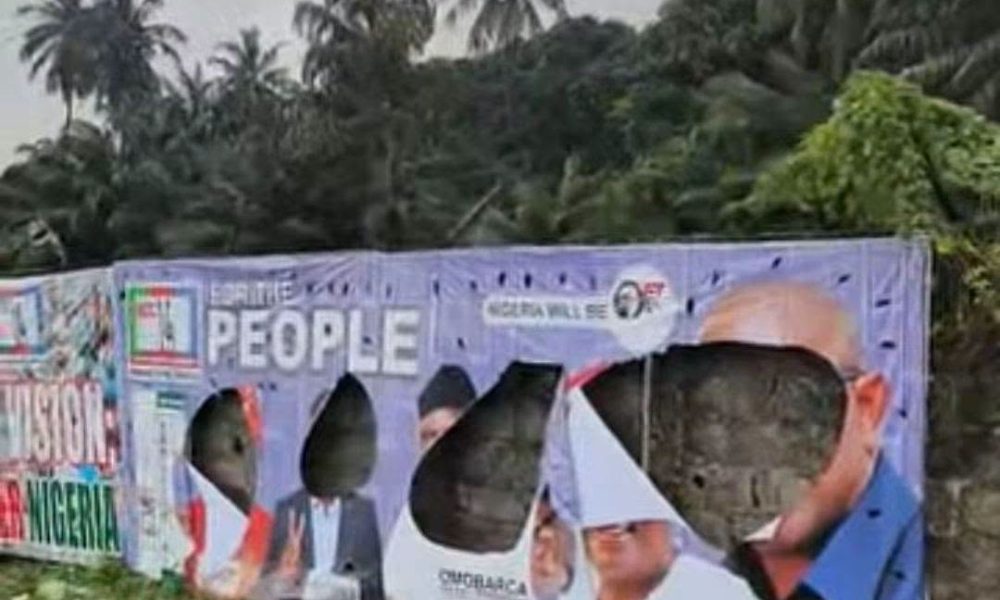 DEMOCRATIC OR DEMONIC? The pulling down of party billboards and posters?