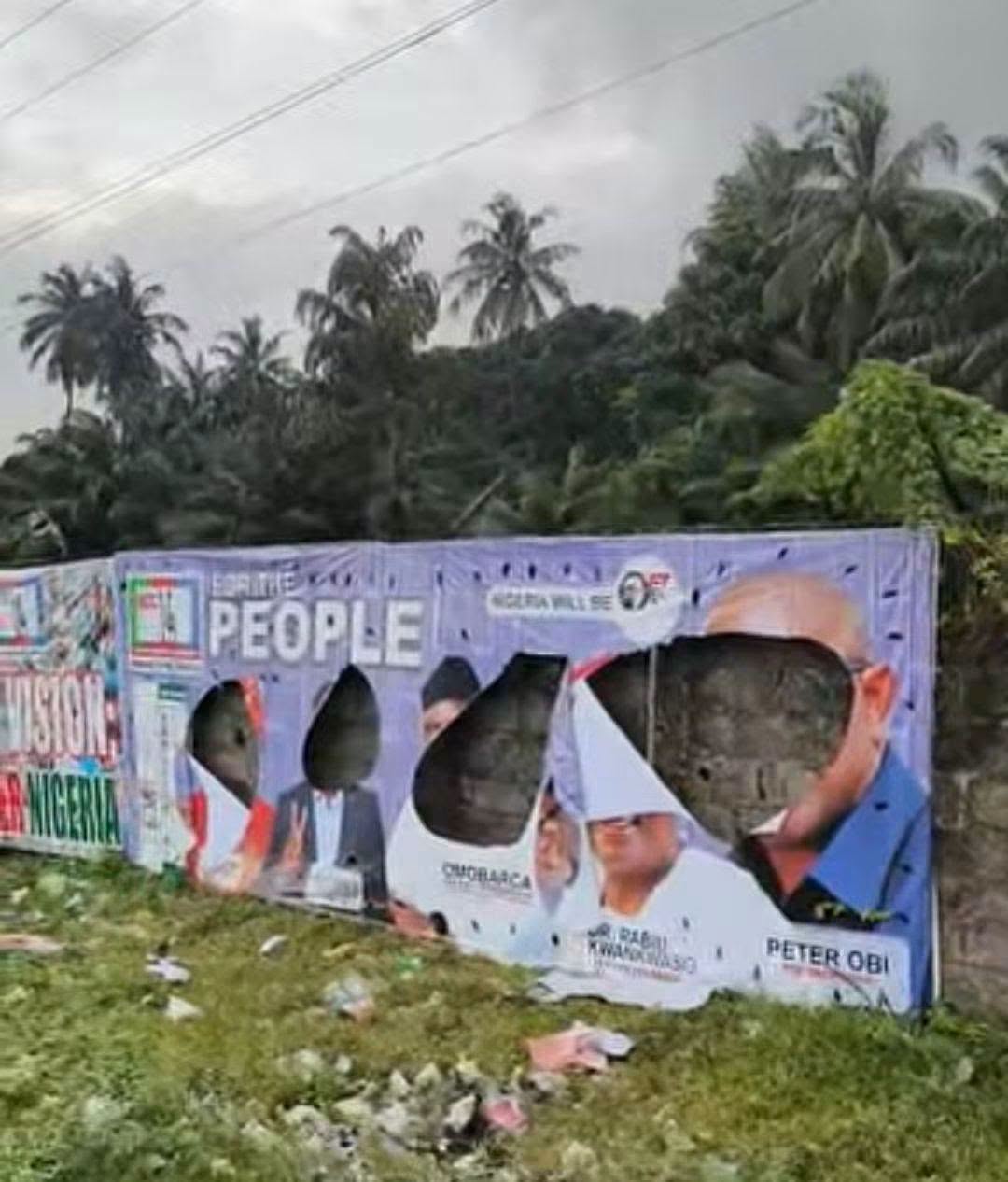 DEMOCRATIC OR DEMONIC? The pulling down of party billboards and posters?