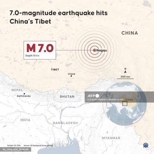 China orders 'all-out' rescue after Tibet earthquake kills 16