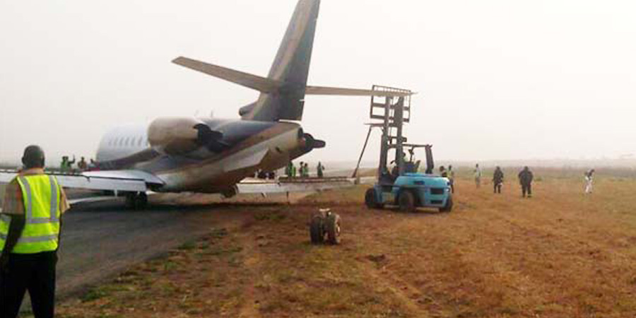Abuja Airport panic as private jet loses door mid-air, declares Mayday
