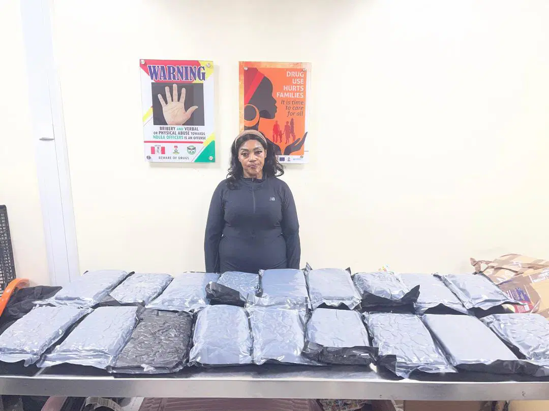 NDLEA arrests 62-year-old Nigerian-American woman with 9.45kg Cannabis at Lagos Airport